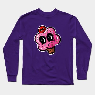 Sweet Cheeks Cherry Cupcake Cartoon Long Sleeve T-Shirt